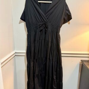 Black midi dress